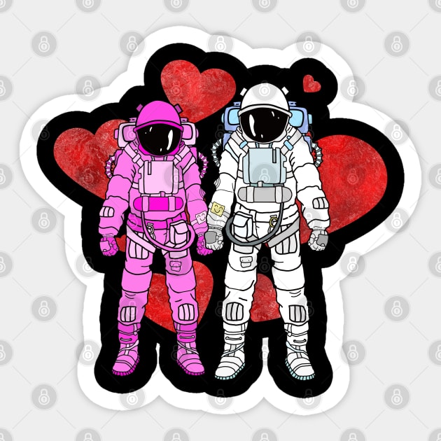 Astronaut Lover Sticker by FromBerlinGift